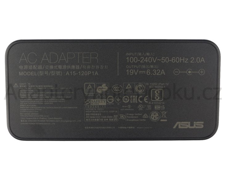 Originální 120W AC Adaptér Nabíječka Asus ZenBook Pro UX550VD-BN080R + Volný Kabel - Kliknutím na obrázek zavřete